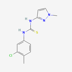 molecular formula C12H13ClN4S B4698103 N-(3-chloro-4-methylphenyl)-N'-(1-methyl-1H-pyrazol-3-yl)thiourea 