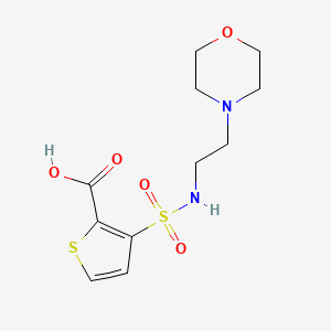 molecular formula C11H16N2O5S2 B4698116 3-({[2-(4-morpholinyl)ethyl]amino}sulfonyl)-2-thiophenecarboxylic acid 