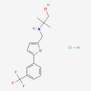 molecular formula C16H19ClF3NO2 B4698117 2-methyl-2-[({5-[3-(trifluoromethyl)phenyl]-2-furyl}methyl)amino]-1-propanol hydrochloride 