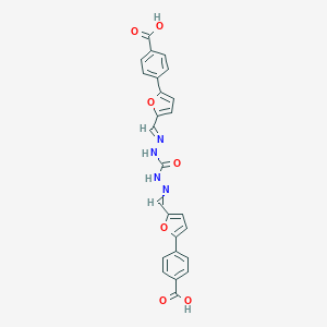 4-[5-[[[(E)-[5-(4-carboxyphenyl)furan-2-yl]methylideneamino]carbamoylhydrazinylidene]methyl]furan-2-yl]benzoic acid