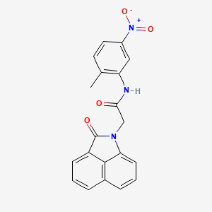 molecular formula C20H15N3O4 B4698125 N-(2-methyl-5-nitrophenyl)-2-(2-oxobenzo[cd]indol-1(2H)-yl)acetamide 