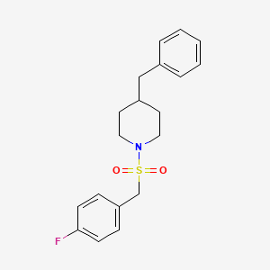 molecular formula C19H22FNO2S B4698134 4-benzyl-1-[(4-fluorobenzyl)sulfonyl]piperidine 