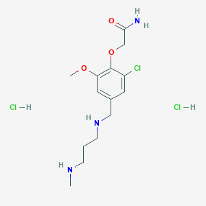 molecular formula C14H24Cl3N3O3 B4698143 2-[2-chloro-6-methoxy-4-({[3-(methylamino)propyl]amino}methyl)phenoxy]acetamide dihydrochloride 