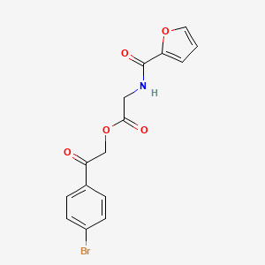 molecular formula C15H12BrNO5 B4698148 2-(4-bromophenyl)-2-oxoethyl N-2-furoylglycinate 