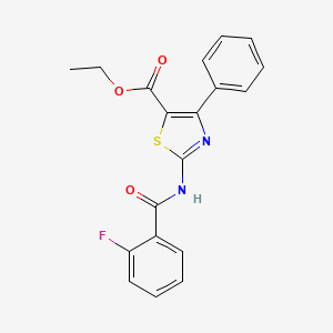 molecular formula C19H15FN2O3S B4698154 ethyl 2-[(2-fluorobenzoyl)amino]-4-phenyl-1,3-thiazole-5-carboxylate 