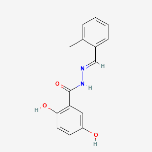 molecular formula C15H14N2O3 B4698164 2,5-dihydroxy-N'-(2-methylbenzylidene)benzohydrazide 