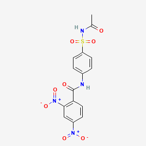 molecular formula C15H12N4O8S B4698180 N-{4-[(acetylamino)sulfonyl]phenyl}-2,4-dinitrobenzamide 