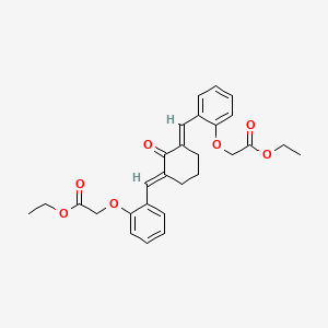 molecular formula C28H30O7 B4698183 diethyl 2,2'-[(2-oxo-1,3-cyclohexanediylidene)bis(methylylidene-2,1-phenyleneoxy)]diacetate 
