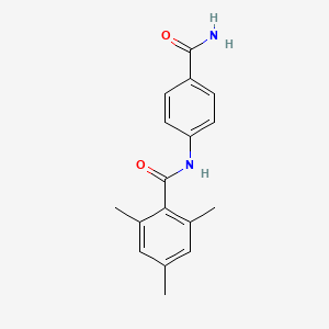 molecular formula C17H18N2O2 B4698227 N-[4-(aminocarbonyl)phenyl]-2,4,6-trimethylbenzamide 