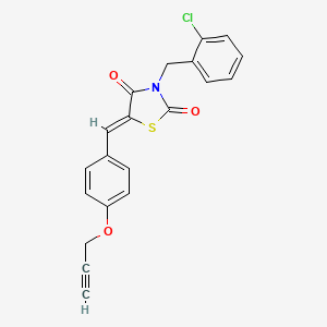 molecular formula C20H14ClNO3S B4698255 3-(2-chlorobenzyl)-5-[4-(2-propyn-1-yloxy)benzylidene]-1,3-thiazolidine-2,4-dione 