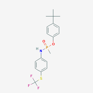 molecular formula C18H21F3NO2PS B4698268 4-tert-butylphenyl P-methyl-N-{4-[(trifluoromethyl)thio]phenyl}phosphonamidoate 