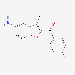 molecular formula C17H15NO2 B4698275 (5-amino-3-methyl-1-benzofuran-2-yl)(4-methylphenyl)methanone 
