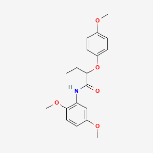 molecular formula C19H23NO5 B4698299 N-(2,5-dimethoxyphenyl)-2-(4-methoxyphenoxy)butanamide 