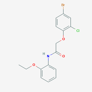 molecular formula C16H15BrClNO3 B4698312 2-(4-bromo-2-chlorophenoxy)-N-(2-ethoxyphenyl)acetamide 