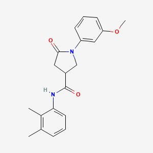 molecular formula C20H22N2O3 B4698316 N-(2,3-dimethylphenyl)-1-(3-methoxyphenyl)-5-oxopyrrolidine-3-carboxamide 
