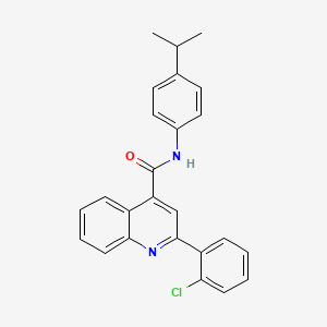 molecular formula C25H21ClN2O B4698335 2-(2-chlorophenyl)-N-(4-isopropylphenyl)-4-quinolinecarboxamide 