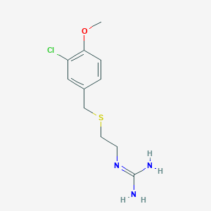 molecular formula C11H16ClN3OS B4698347 N-{2-[(3-chloro-4-methoxybenzyl)thio]ethyl}guanidine 