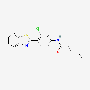 molecular formula C18H17ClN2OS B4698349 N-[4-(1,3-benzothiazol-2-yl)-3-chlorophenyl]pentanamide 