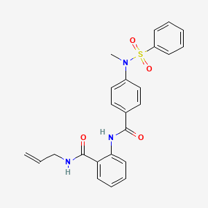 molecular formula C24H23N3O4S B4698362 N-allyl-2-({4-[methyl(phenylsulfonyl)amino]benzoyl}amino)benzamide 