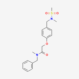 molecular formula C19H24N2O4S B4698373 N-benzyl-N-methyl-2-(4-{[methyl(methylsulfonyl)amino]methyl}phenoxy)acetamide 