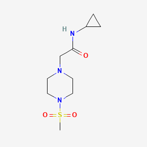 molecular formula C10H19N3O3S B4698411 N-cyclopropyl-2-[4-(methylsulfonyl)-1-piperazinyl]acetamide 