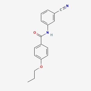 molecular formula C17H16N2O2 B4698461 N-(3-cyanophenyl)-4-propoxybenzamide 