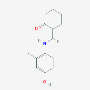 molecular formula C14H17NO2 B4698476 2-{[(4-hydroxy-2-methylphenyl)amino]methylene}cyclohexanone 