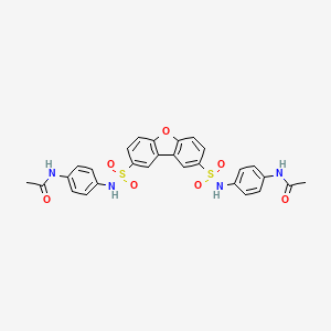 molecular formula C28H24N4O7S2 B4698578 N,N'-[dibenzo[b,d]furan-2,8-diylbis(sulfonylimino-4,1-phenylene)]diacetamide 