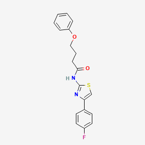 molecular formula C19H17FN2O2S B4698583 N-[4-(4-fluorophenyl)-1,3-thiazol-2-yl]-4-phenoxybutanamide 