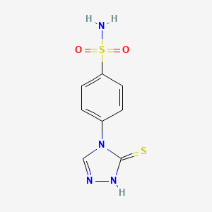molecular formula C8H8N4O2S2 B4698612 4-(3-mercapto-4H-1,2,4-triazol-4-yl)benzenesulfonamide CAS No. 642462-53-1