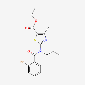 molecular formula C17H19BrN2O3S B4698630 ethyl 2-[(2-bromobenzoyl)(propyl)amino]-4-methyl-1,3-thiazole-5-carboxylate 
