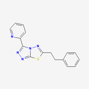 molecular formula C16H13N5S B4698682 6-(2-phenylethyl)-3-(2-pyridinyl)[1,2,4]triazolo[3,4-b][1,3,4]thiadiazole 