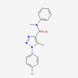 molecular formula C17H15ClN4O B4698684 1-(4-chlorophenyl)-N,5-dimethyl-N-phenyl-1H-1,2,3-triazole-4-carboxamide 