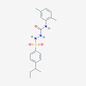 molecular formula C19H25N3O3S B4698698 2-[(4-sec-butylphenyl)sulfonyl]-N-(2,5-dimethylphenyl)hydrazinecarboxamide 