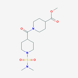 molecular formula C15H27N3O5S B4698717 methyl 1-({1-[(dimethylamino)sulfonyl]-4-piperidinyl}carbonyl)-4-piperidinecarboxylate 