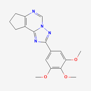 molecular formula C17H18N4O3 B4698725 2-(3,4,5-trimethoxyphenyl)-8,9-dihydro-7H-cyclopenta[e][1,2,4]triazolo[1,5-c]pyrimidine 