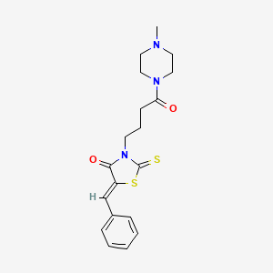 molecular formula C19H23N3O2S2 B4698736 5-benzylidene-3-[4-(4-methyl-1-piperazinyl)-4-oxobutyl]-2-thioxo-1,3-thiazolidin-4-one CAS No. 5540-30-7