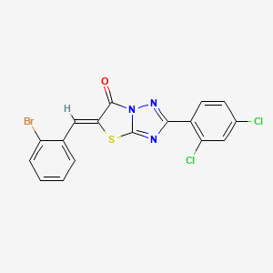 5-(2-bromobenzylidene)-2-(2,4-dichlorophenyl)[1,3]thiazolo[3,2-b][1,2,4]triazol-6(5H)-one