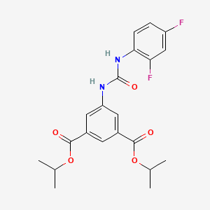 molecular formula C21H22F2N2O5 B4698757 diisopropyl 5-({[(2,4-difluorophenyl)amino]carbonyl}amino)isophthalate 