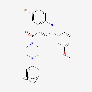 molecular formula C32H36BrN3O2 B4698782 4-{[4-(1-adamantyl)-1-piperazinyl]carbonyl}-6-bromo-2-(3-ethoxyphenyl)quinoline 