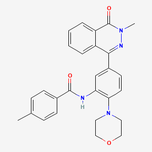 molecular formula C27H26N4O3 B4698806 4-methyl-N-[5-(3-methyl-4-oxo-3,4-dihydro-1-phthalazinyl)-2-(4-morpholinyl)phenyl]benzamide 