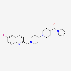 molecular formula C25H33FN4O B4698855 1'-[(6-fluoro-2-quinolinyl)methyl]-4-(1-pyrrolidinylcarbonyl)-1,4'-bipiperidine 