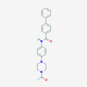 molecular formula C25H25N3O2 B469886 N-[4-(4-acetylpiperazin-1-yl)phenyl]-4-phenylbenzamide CAS No. 425616-62-2