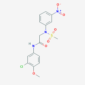 N~1~-(3-chloro-4-methoxyphenyl)-N~2~-(methylsulfonyl)-N~2~-(3-nitrophenyl)glycinamide