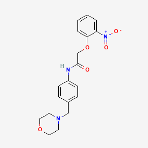molecular formula C19H21N3O5 B4698866 N-[4-(4-morpholinylmethyl)phenyl]-2-(2-nitrophenoxy)acetamide 