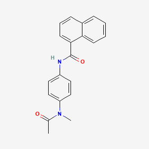 molecular formula C20H18N2O2 B4698878 N-{4-[acetyl(methyl)amino]phenyl}-1-naphthamide 