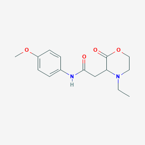 molecular formula C15H20N2O4 B4698891 2-(4-ethyl-2-oxo-3-morpholinyl)-N-(4-methoxyphenyl)acetamide 