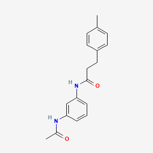 molecular formula C18H20N2O2 B4698899 N-[3-(acetylamino)phenyl]-3-(4-methylphenyl)propanamide 