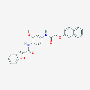 N-(2-methoxy-4-{[(naphthalen-2-yloxy)acetyl]amino}phenyl)-1-benzofuran-2-carboxamide