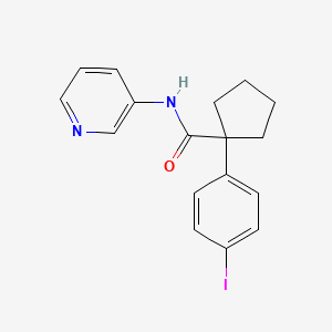 molecular formula C17H17IN2O B4698905 1-(4-iodophenyl)-N-3-pyridinylcyclopentanecarboxamide 